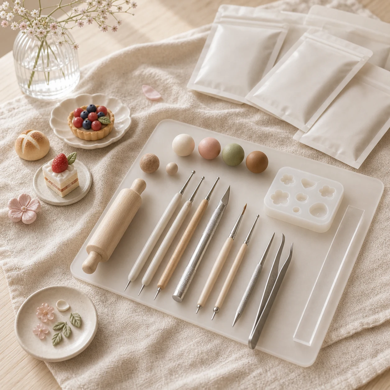 clay texture tools ResinDrip material guide